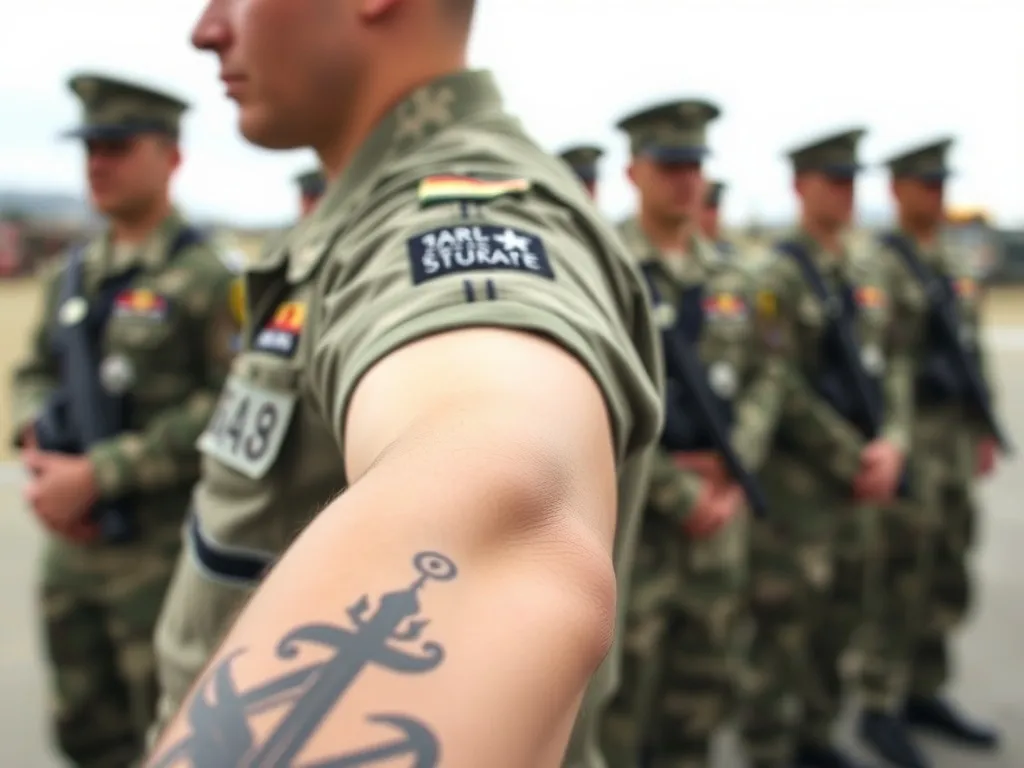 Tatuaże w wojsku - czy można je mieć? Sprawdź zasady!